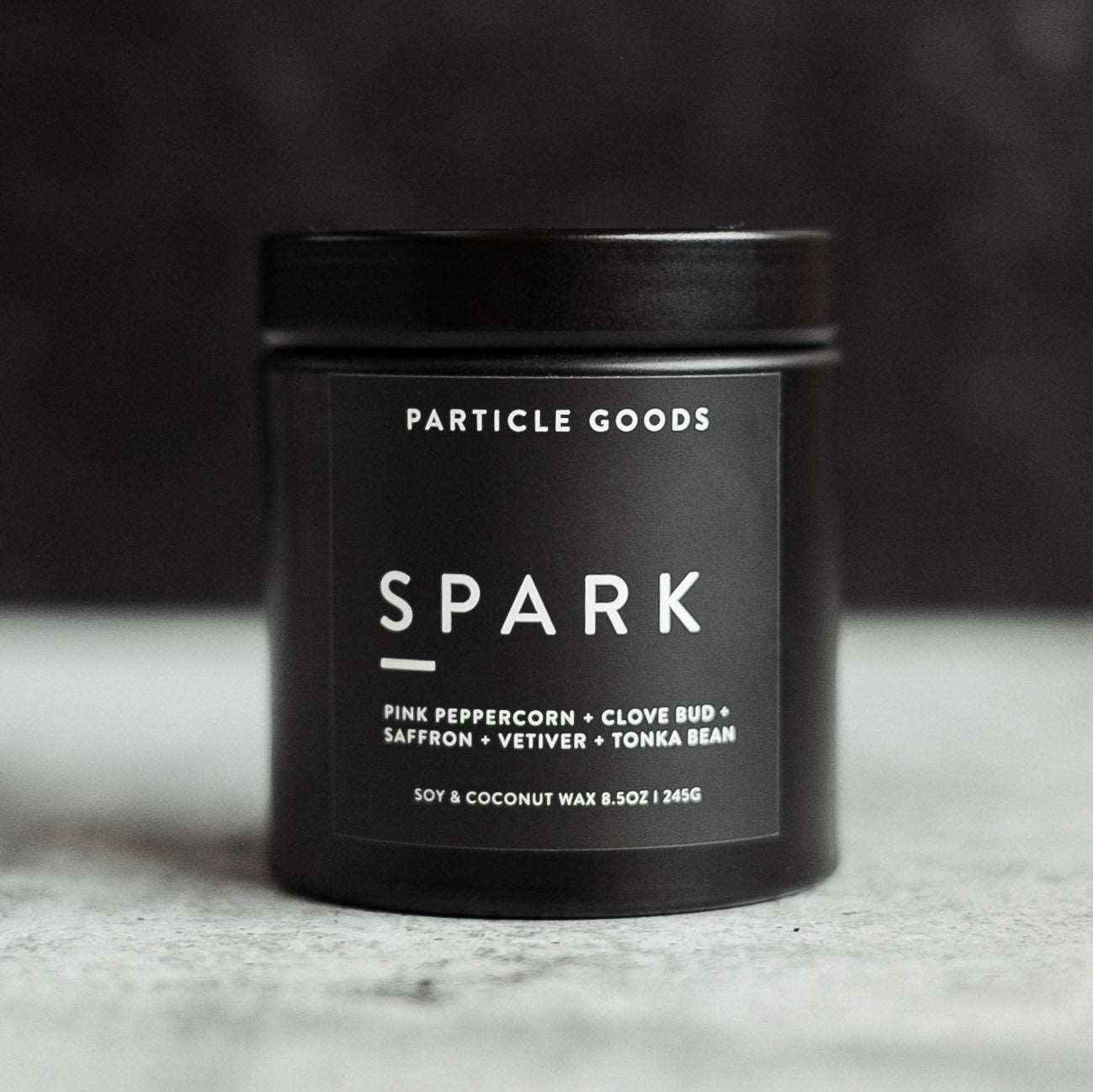 Spark Wood Wick Candle I Pink Pepper, Clove & Tonka – Particle Goods